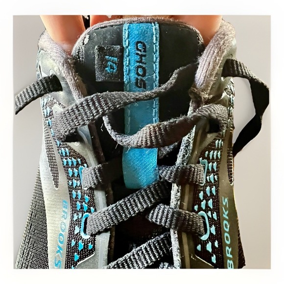 BROOKS Ghost 14 Men's Size 10.5 Black Blue Athletic Running Shoes - Picture 7 of 12